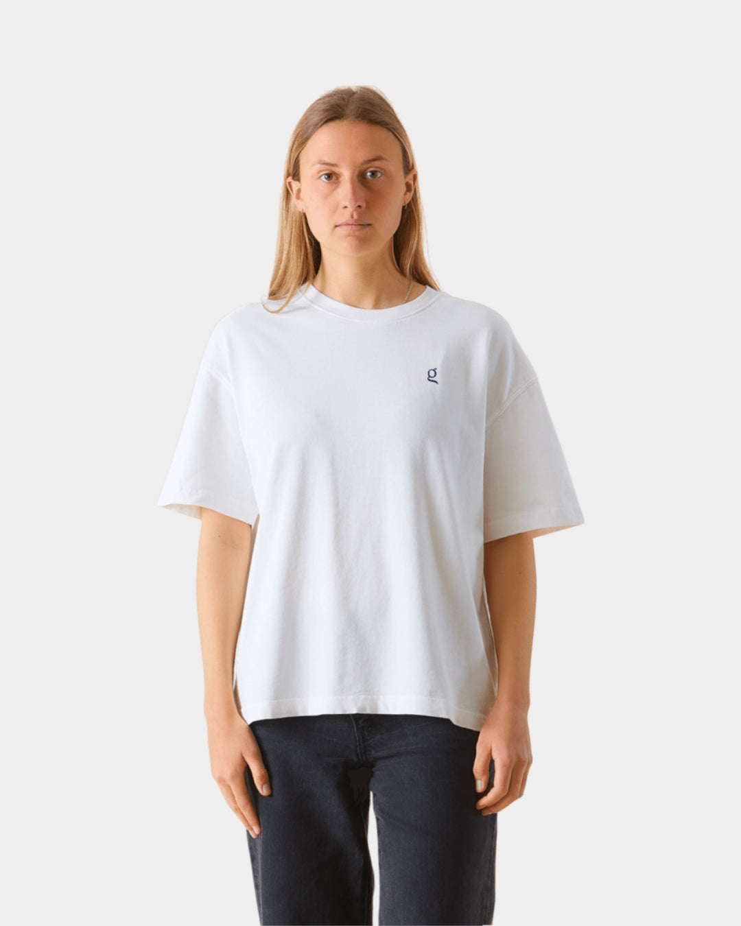 Bamboo T-shirt Blue Hammock - White