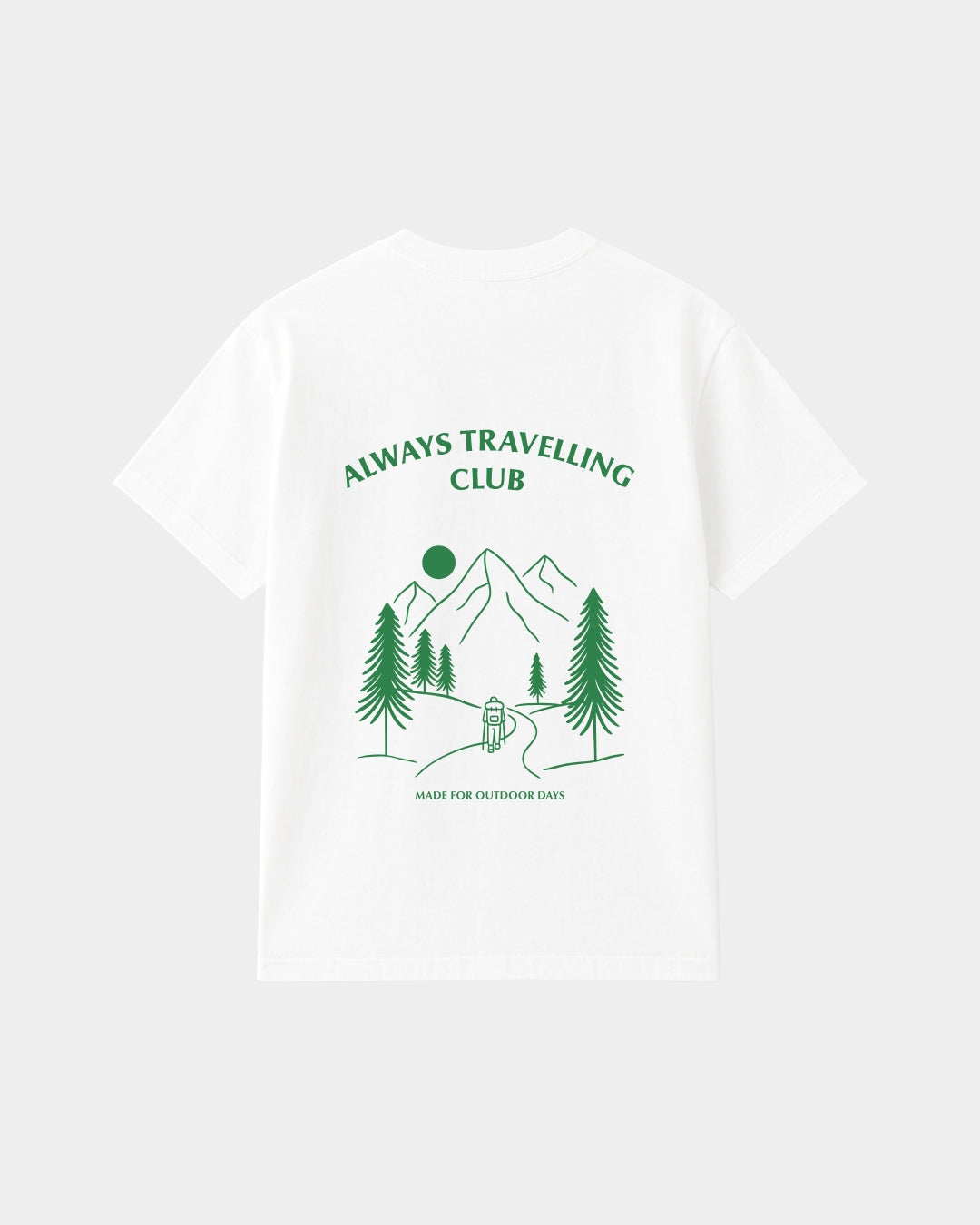 Bamboo T-shirt Mountains - White